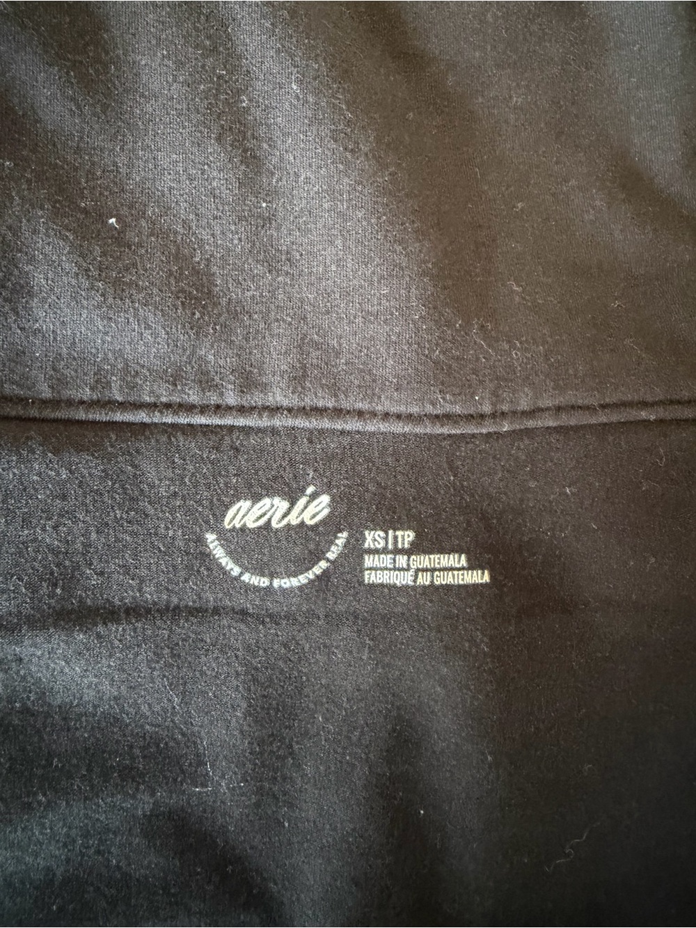 aerie Black Off-Shoulder Crop Top - Picture 2 of 2